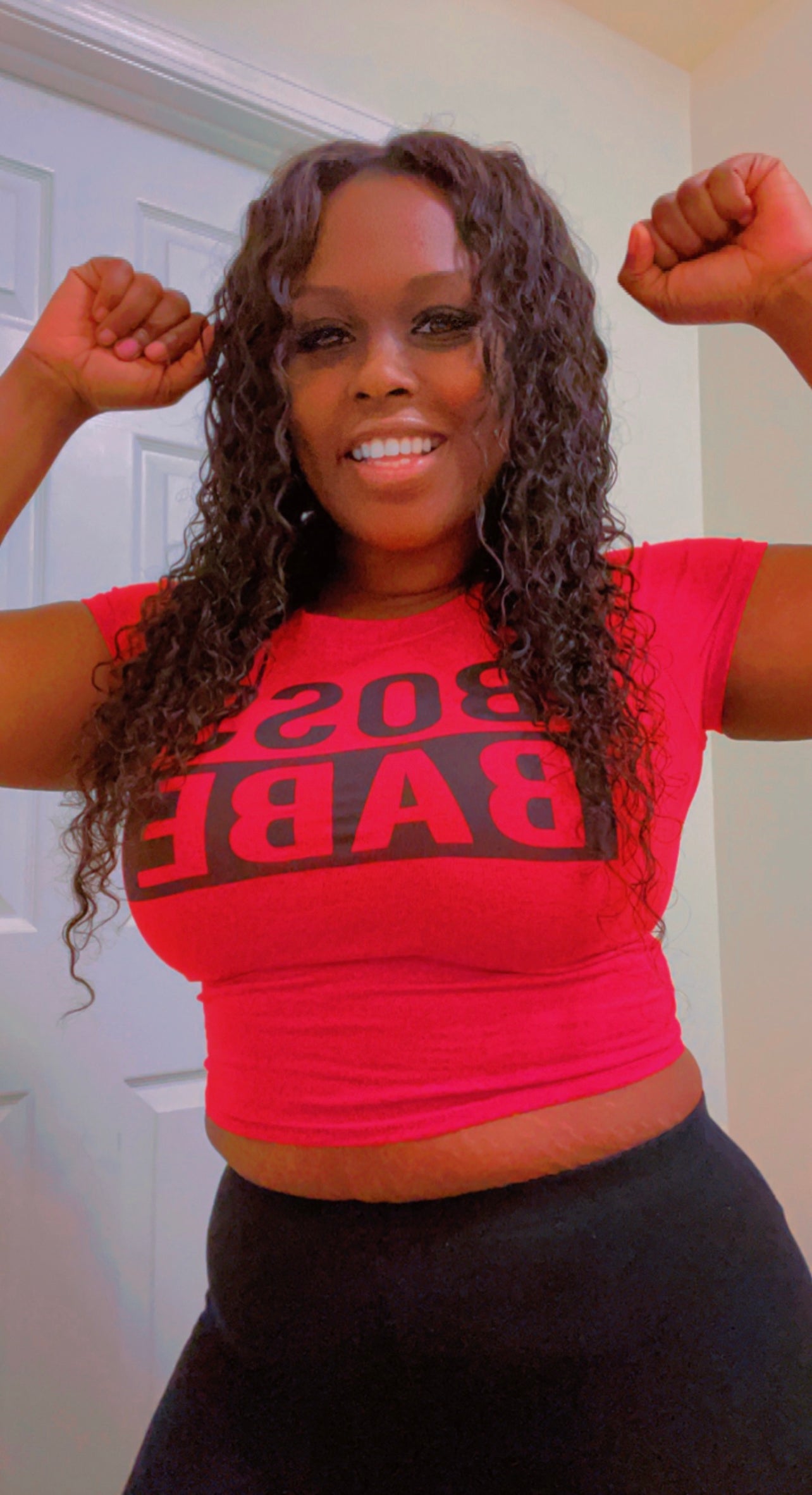 BOSS  CROP TOP SHIRTS