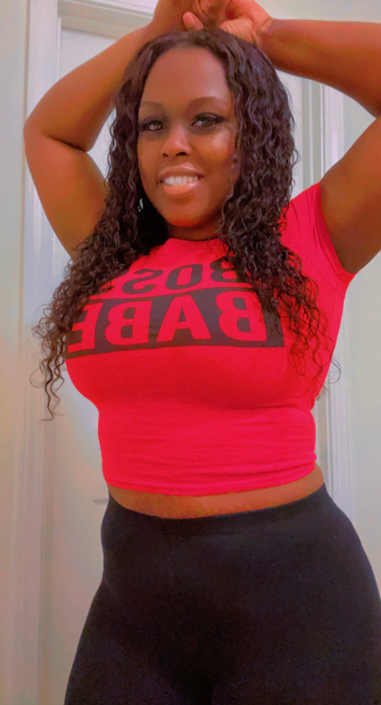 BOSS  CROP TOP SHIRTS