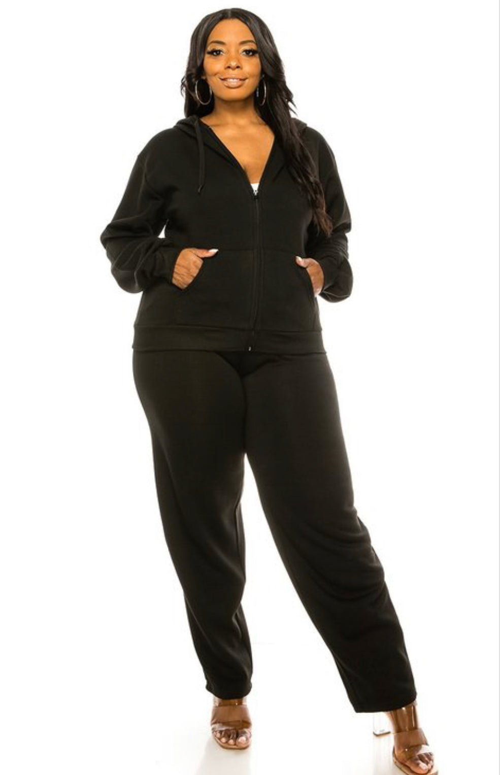 ON THE MOVE Plus size Jogging set