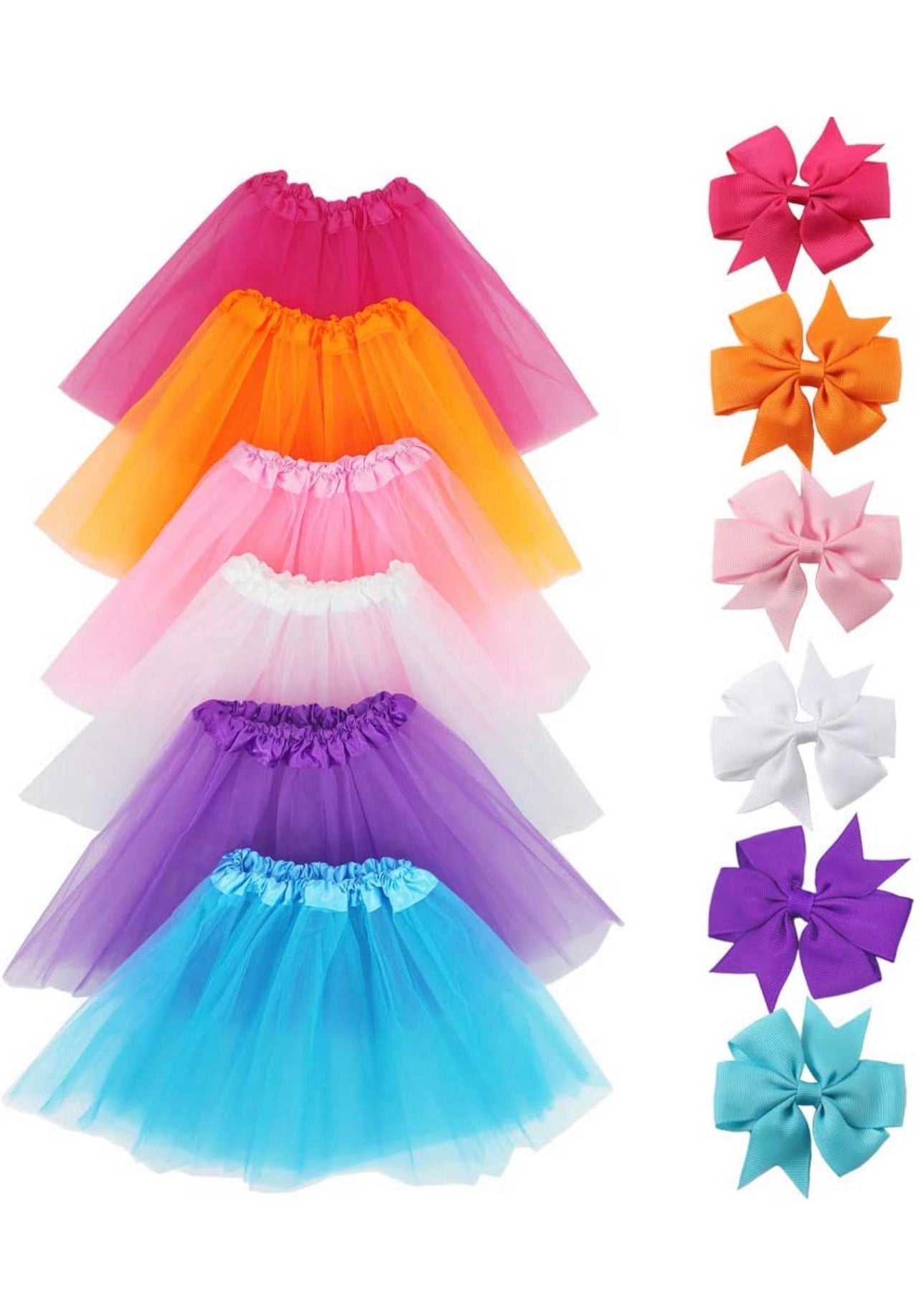 KIDS TUTUS WITH MATCHING BOWS